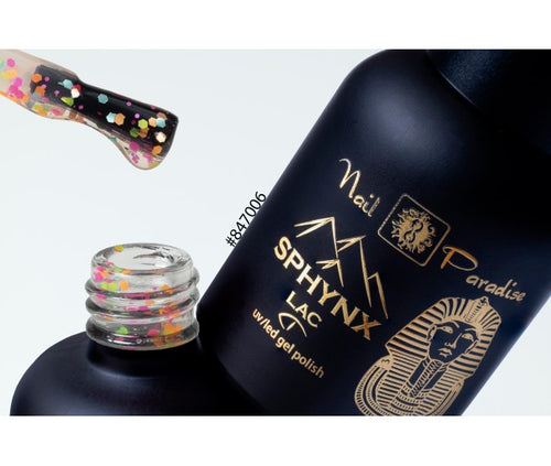 847006 - BLACK FESTIVAL - “SPHYNX” GEL POLISH 10ML (confetti)
